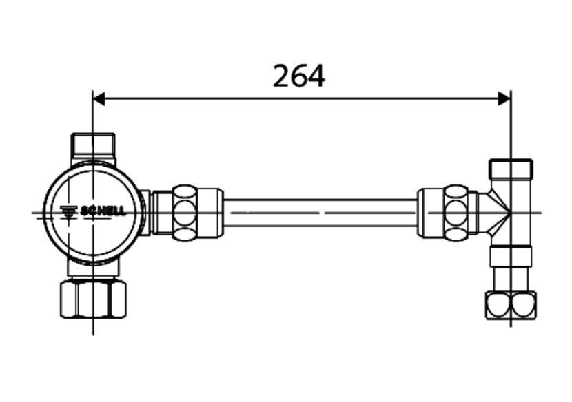 Kit thermostat pour robinet d'équerre - 094150699 - Schell