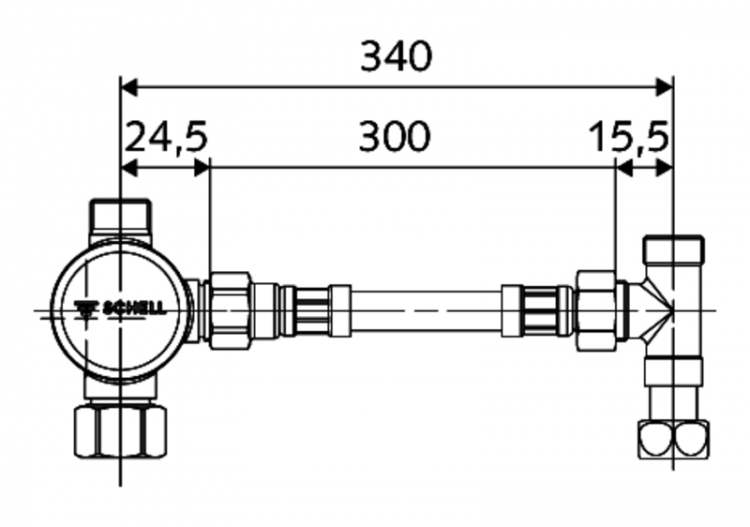 Kit thermostat pour robinet d'équerre - 094160699 - Schell 2