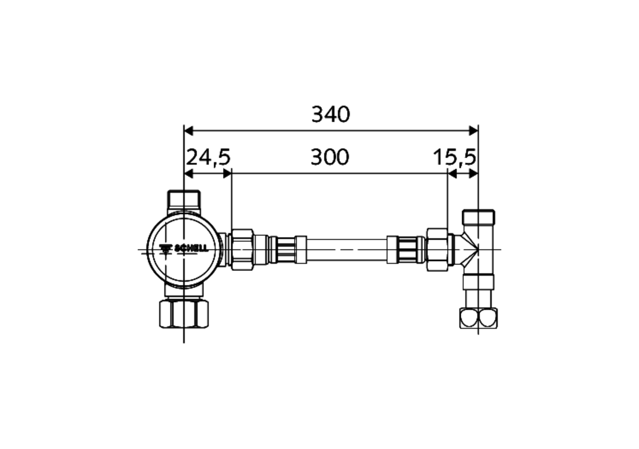 Kit thermostat pour robinet d'équerre - 094160699 - Schell