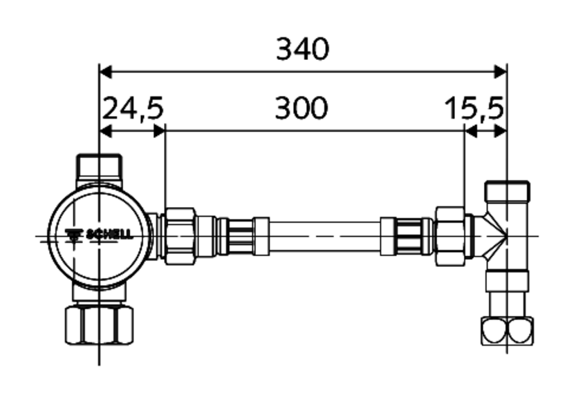 Kit thermostat pour robinet d'équerre - 094160699 - Schell