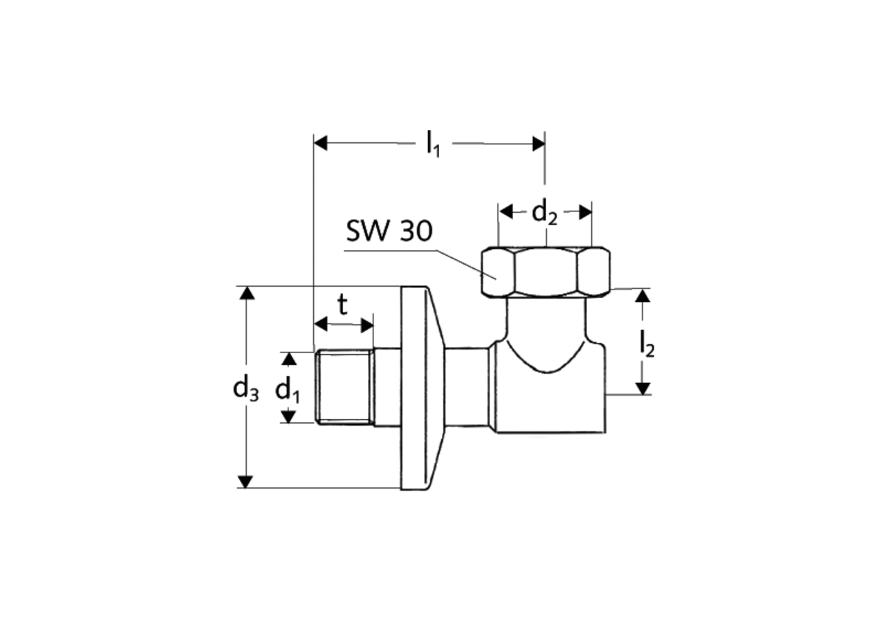 Coude de raccordement pour compteur d'eau - 101020699 - Schell
