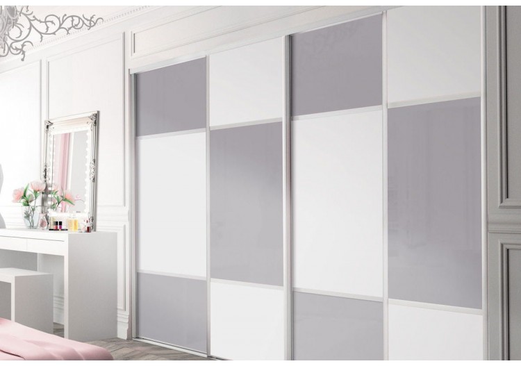 Façade de placard 4 portes coulissante Candy - Kazed : Confort'Mat