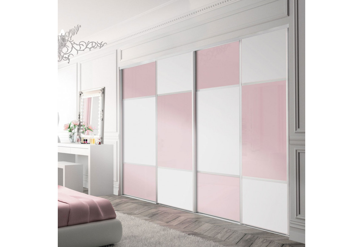 Façade de placard 4 portes coulissante Candy - Kazed : Confort'Mat