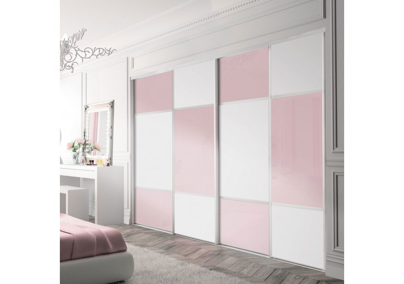 Façade de placard 4 portes coulissante Candy - Kazed : Confort'Mat