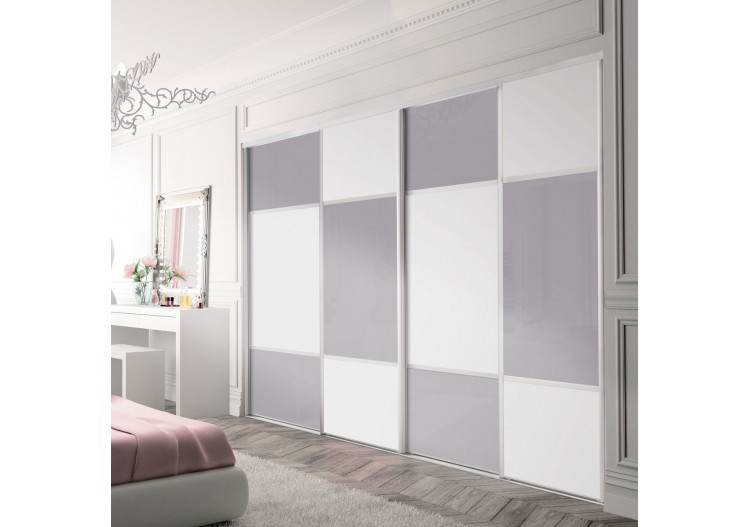 Façade de placard 4 portes coulissante Candy - Kazed : Confort'Mat 2