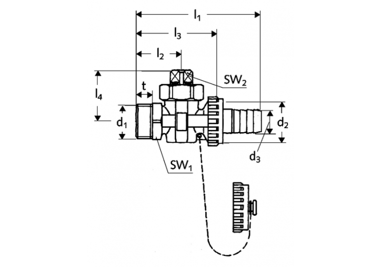 Robinet de remplissage et de vidange à boisseau conique - 139080099 - Schell 2