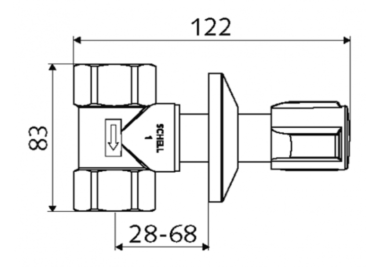 Vanne à encastrer DN 25 - 191160699 - Schell 2