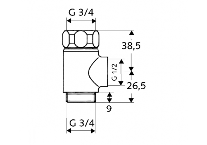 Raccord-T avec écrou flottant - 270150699 - Schell