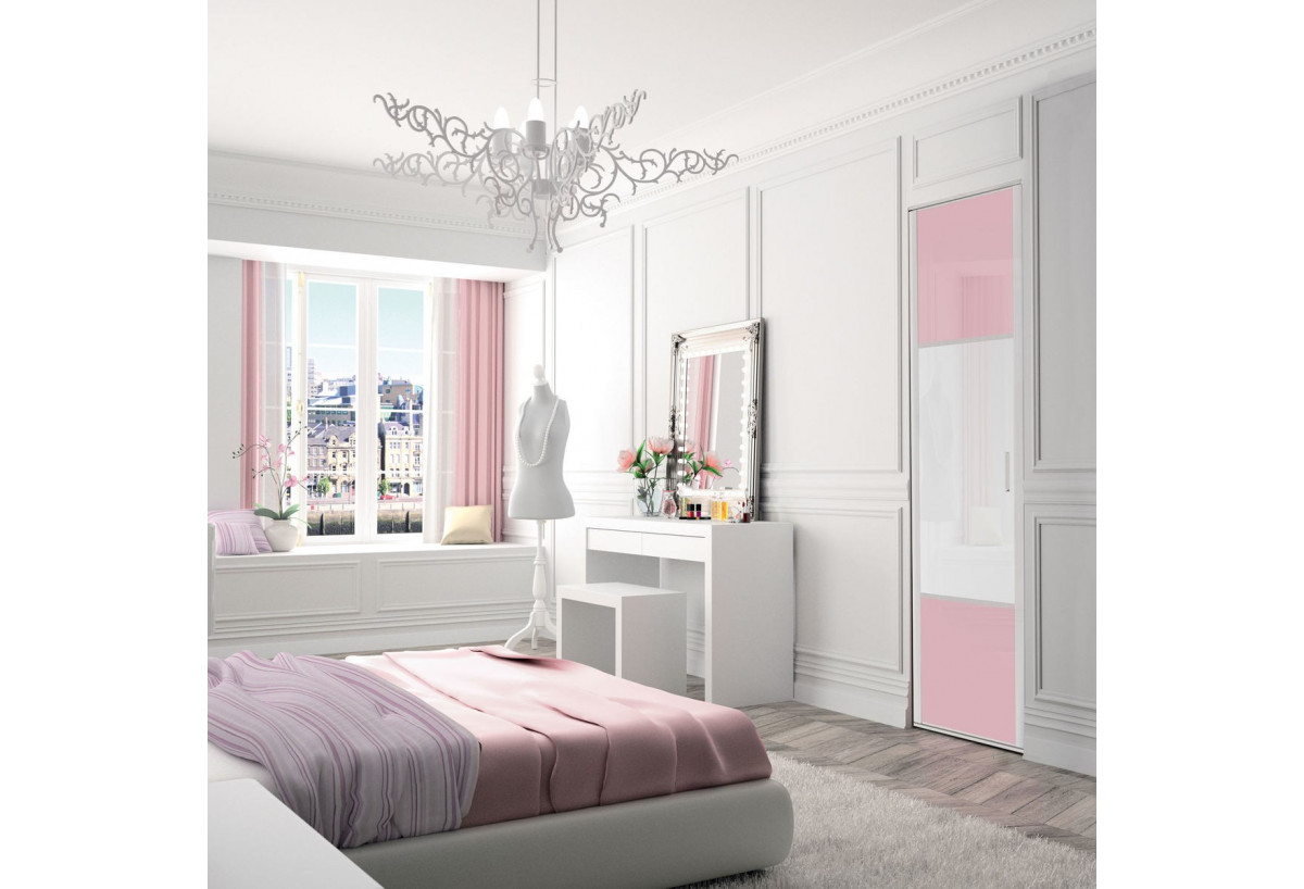 Façade de placard 1 portes pivotante Candy laqué - Kazed : Confort'Mat