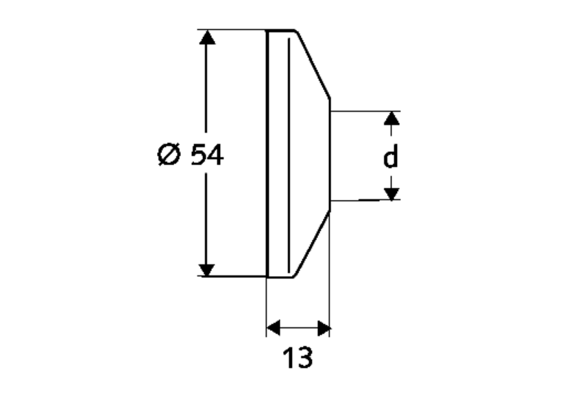 Rosace coulissante standard, Ø 54 mm - 624020699 - Schell