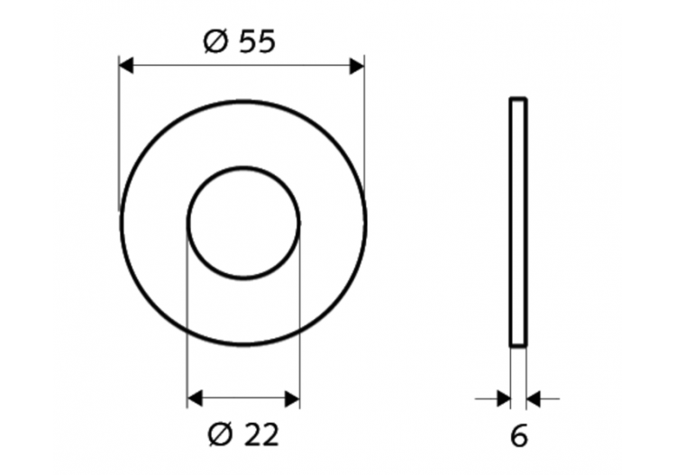 Rosace pour trou du robinet PETIT SC - 760630699 - Schell 2