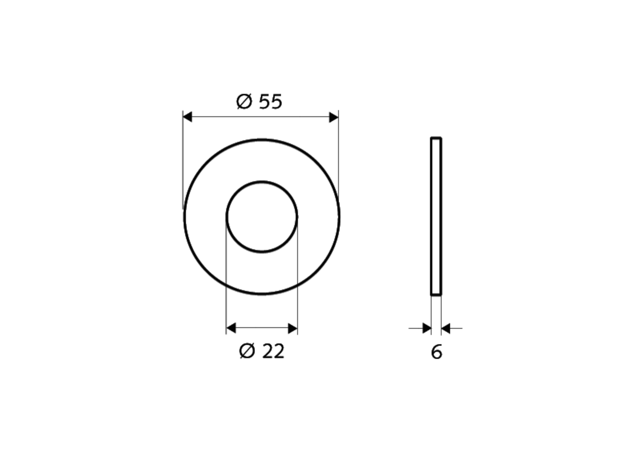 Rosace pour trou du robinet PETIT SC - 760630699 - Schell