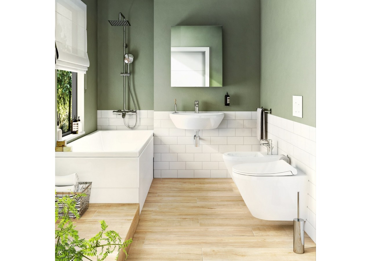 Baignoire rectangulaire à encastrer 1800 x 800 x 560 mm - 25 kg - 55840001000 - Vitra