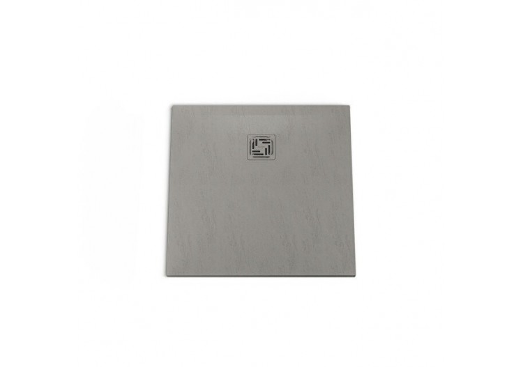 Receveur en pierre de synthèse V-Stone 80x80 Carré Pierre Gris - 59920082000 - Vitra