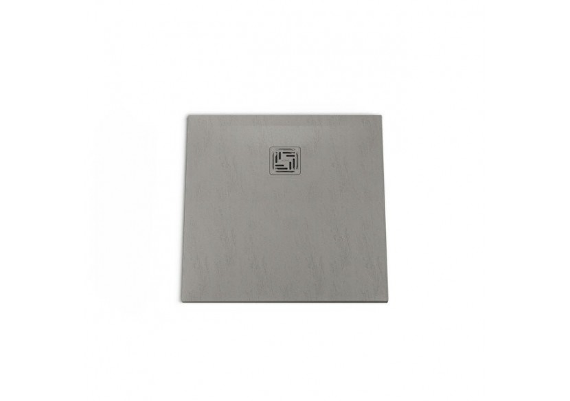 Receveur en pierre de synthèse V-Stone 80x80 Carré Pierre Gris - 59920082000 - Vitra