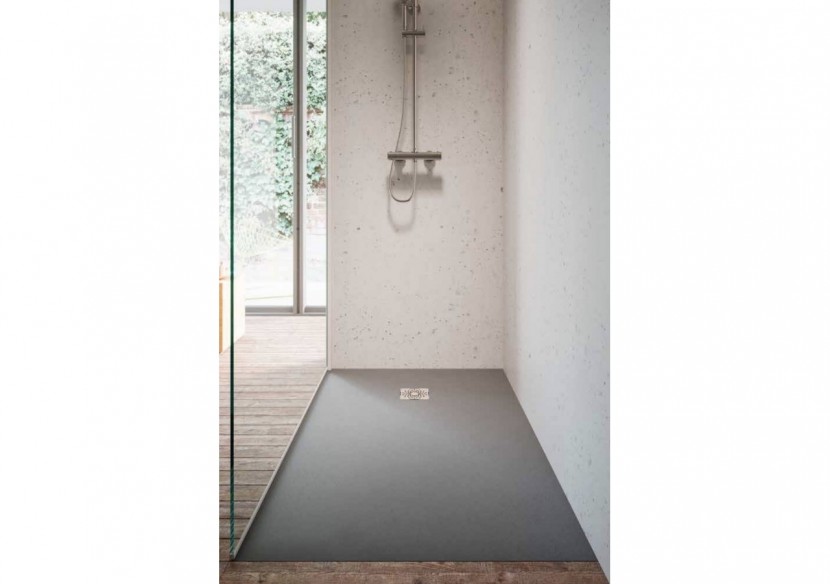 Receveur en pierre de synthèse V-Stone 080x080 Pierre Noir - 59920083000 - Vitra