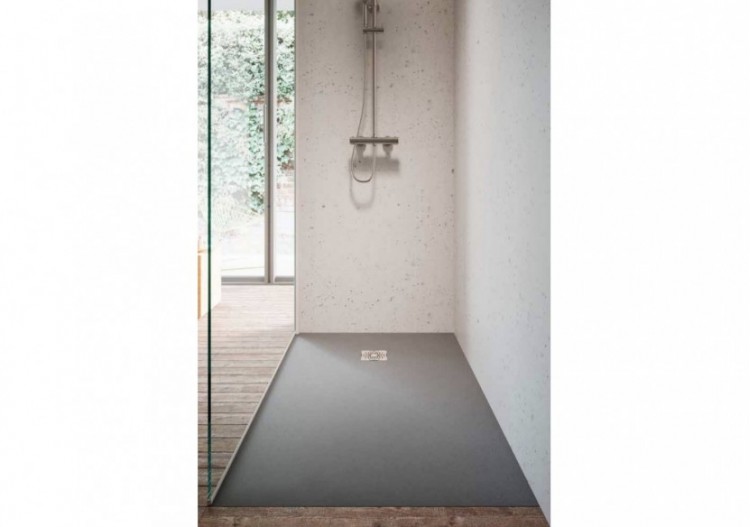 Receveur en pierre de synthèse V-Stone 170x080 Pierre Noir - 59920139000 - Vitra 2