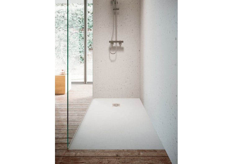 Receveur en pierre de synthèse V-Stone 180x90 Rect. Pierre Blanc - 59920149000 - Vitra 2