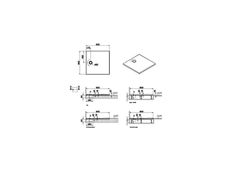 Leaf 90x90 Carré Blanc ultra brillant Classe A PN12 - 65140001000 - Vitra
