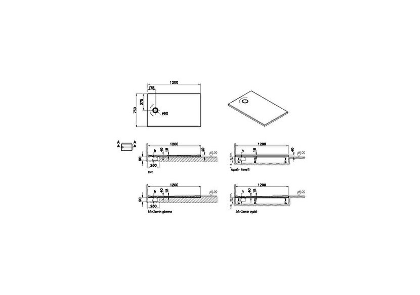 Leaf 120x75 Rect. Blanc ultra brillant Classe A PN12 - 65160001000 - Vitra