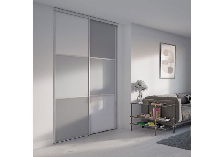 Alouette : Façade de placard coulissante 2 portes uni mat 2