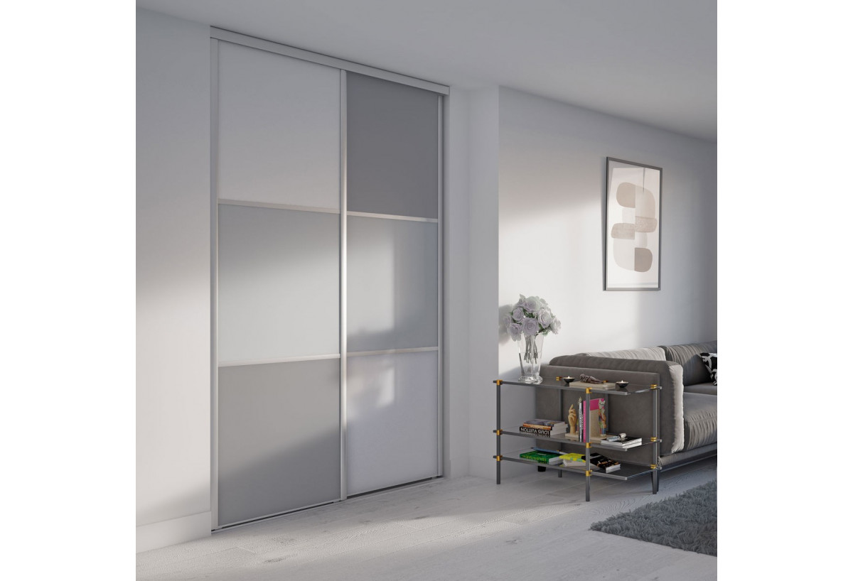 Alouette : Façade de placard coulissante 2 portes uni mat