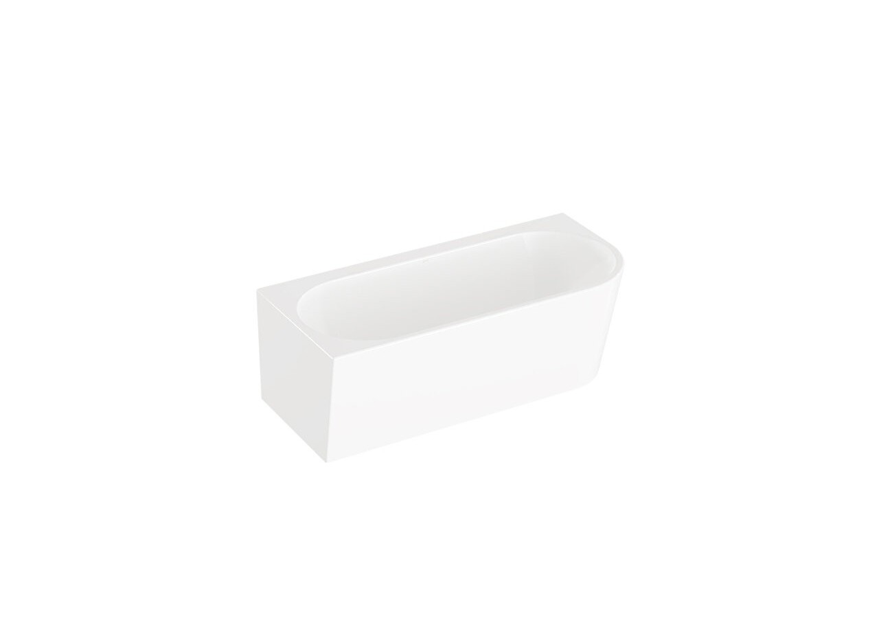 165x75 Baignoire à encombrement réduit, angle à gauche + set de pieds + siphon caché - 65430006000 - Vitra