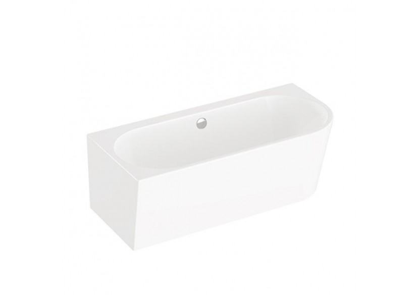 165x75 Baignoire à encombrement réduit, angle à gauche + set de pieds + siphon standard - 65430008000 - Vitra