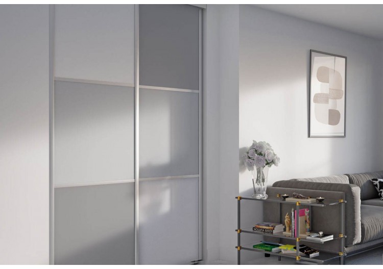 Alouette : Façade de placard coulissante 2 portes uni mat