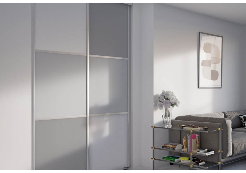 Alouette : Façade de placard coulissante 2 portes uni mat