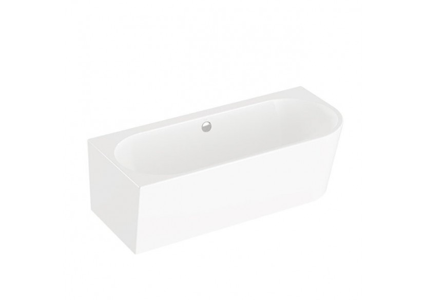 180x80 Baignoire à encombrement réduit, angle à gauche + set de pieds + siphon standard - 65450008000 - Vitra