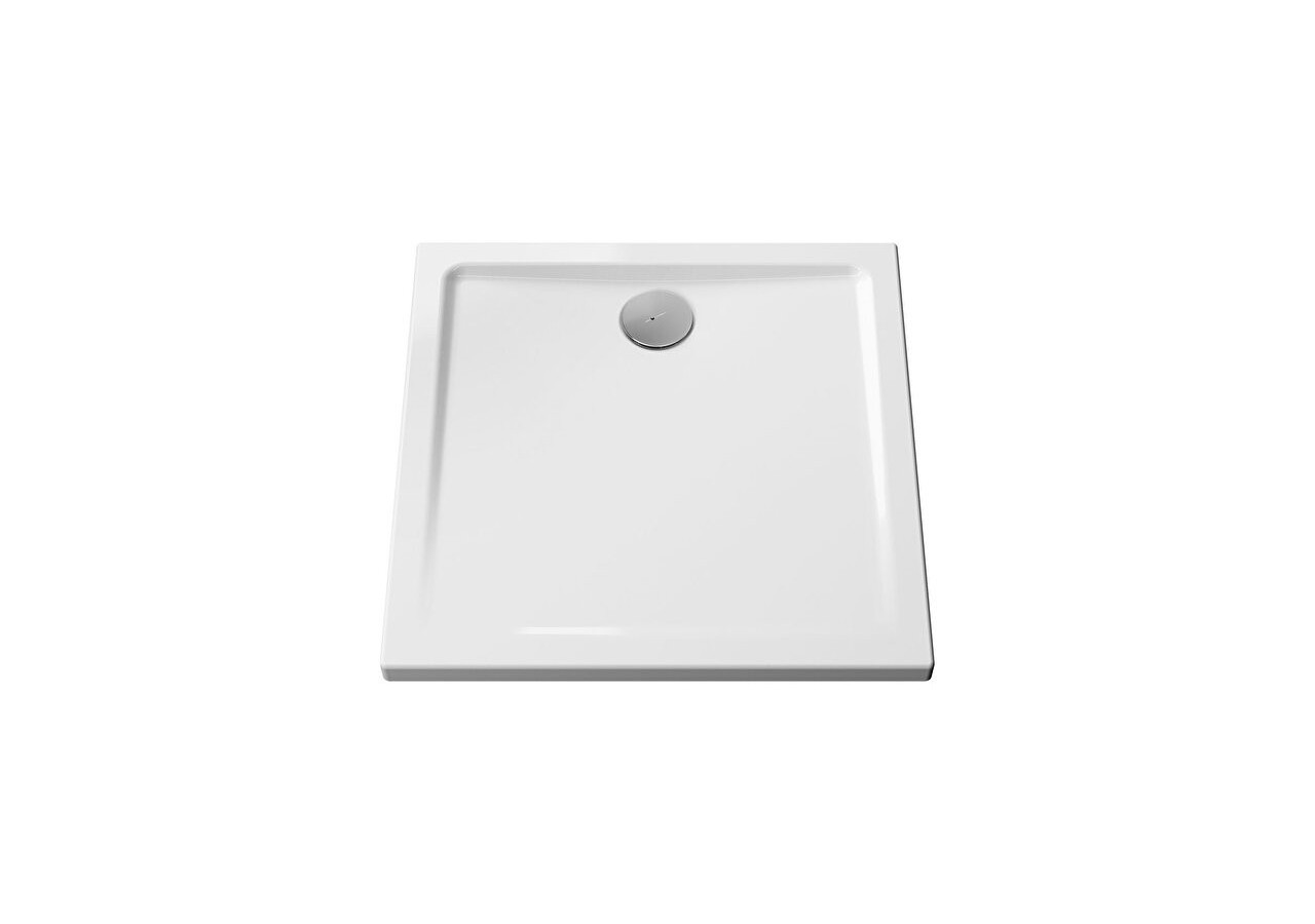 Cascade receveur ultra plat en céramique, 80 cm, carré, blanc VitrA Antislip - 5761L203M0578 - Vitra