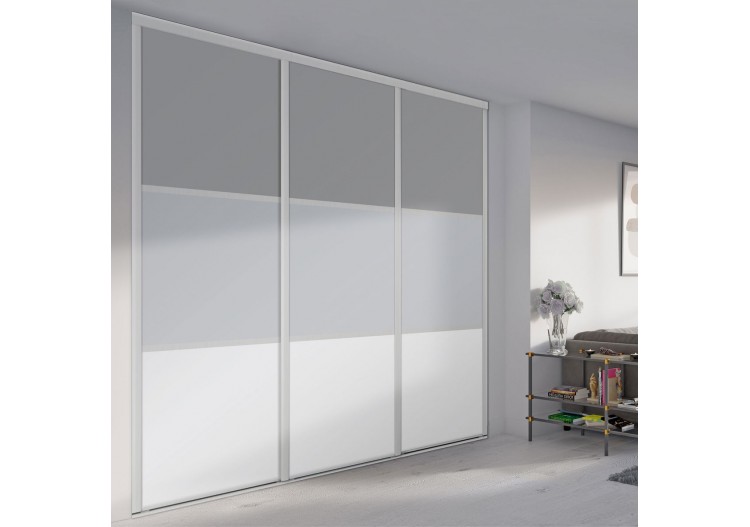 Façade de placard 3 portes coulissante Alouette - Kazed : Confort'Mat 2
