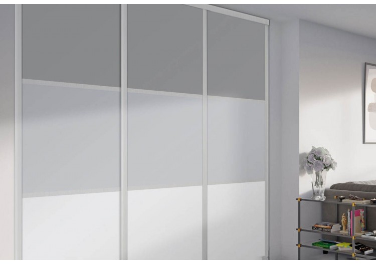 Façade de placard 3 portes coulissante Alouette - Kazed : Confort'Mat