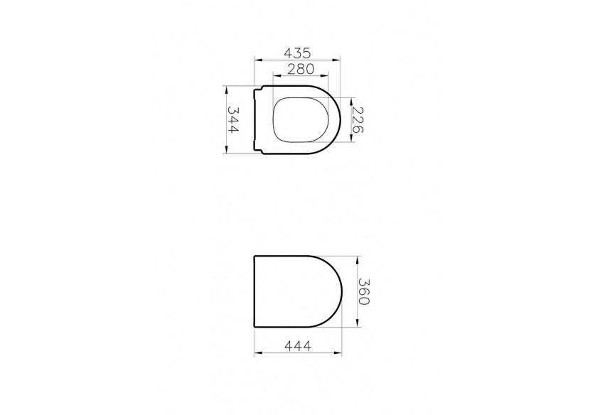 Zentrum abattant sans mécanisme de fermeture douce - 127-003-001 - Vitra