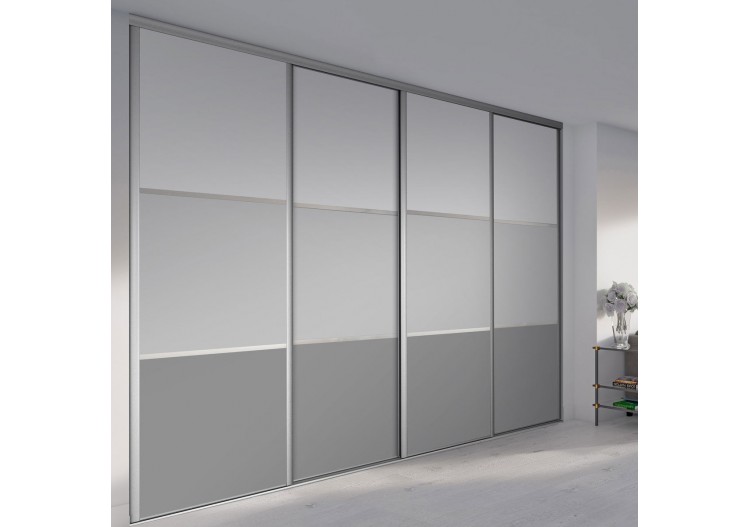 Façade de placard 4 portes coulissante Alouette - Kazed : Confort'Mat 2