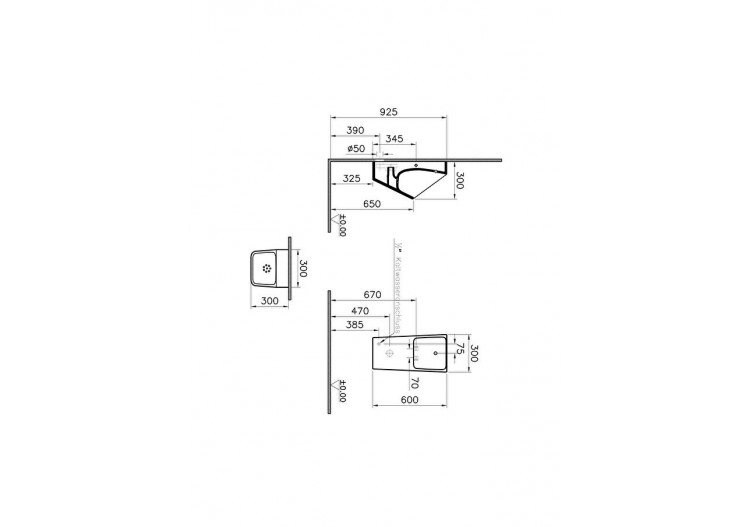 S20 urinoir Comfort, arrivée par l‘arrière, sans couvercle - 5461B003D0199 - Vitra 2