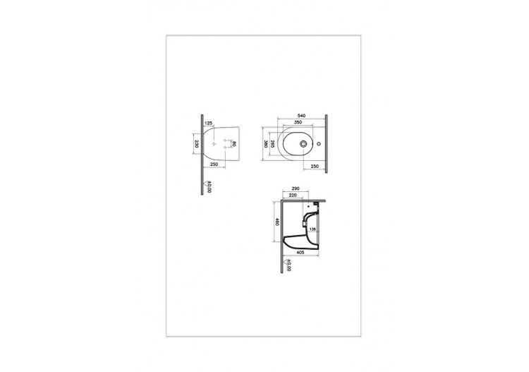 Liquid Bidet sur pied 54 cm Blanc - 7322B403-0288 - Vitra 2
