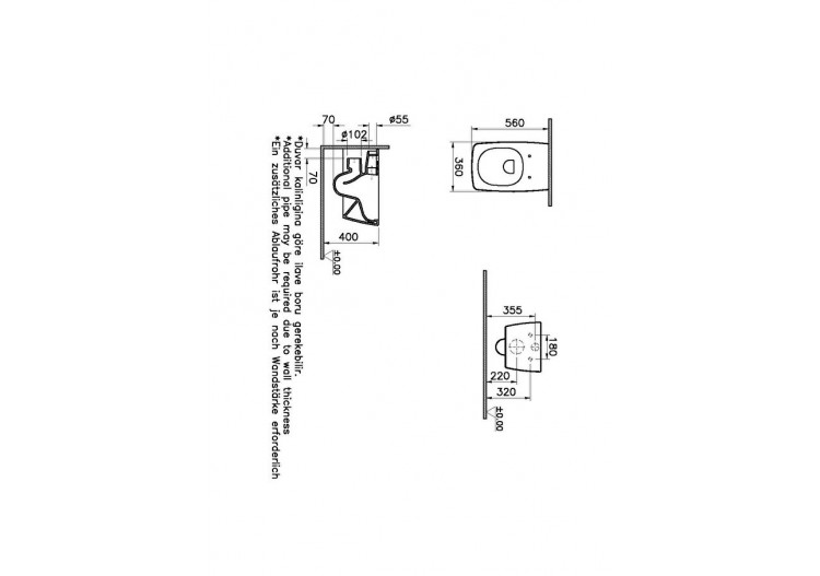 Metropole Pack WC susp. VitrA Flush 2.0, abattant Duroplast,ferm.douce,V-Fit 2.0 - 7672B003-6161 - Vitra 2