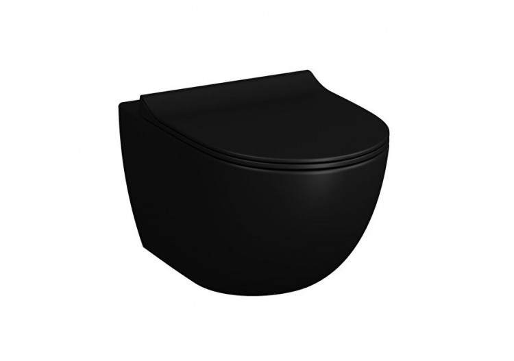 Sento Pack WC suspendu, VitrA Flush 2.0, 54 cm, V-Fit 2.0, noir - 7748B083-6156 - Vitra