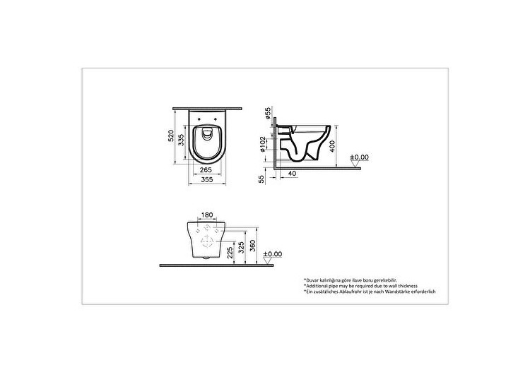Pack WC suspendu SmoothflushWC à fond creux - fixation cachée -7786B003-6324-Vitra 2