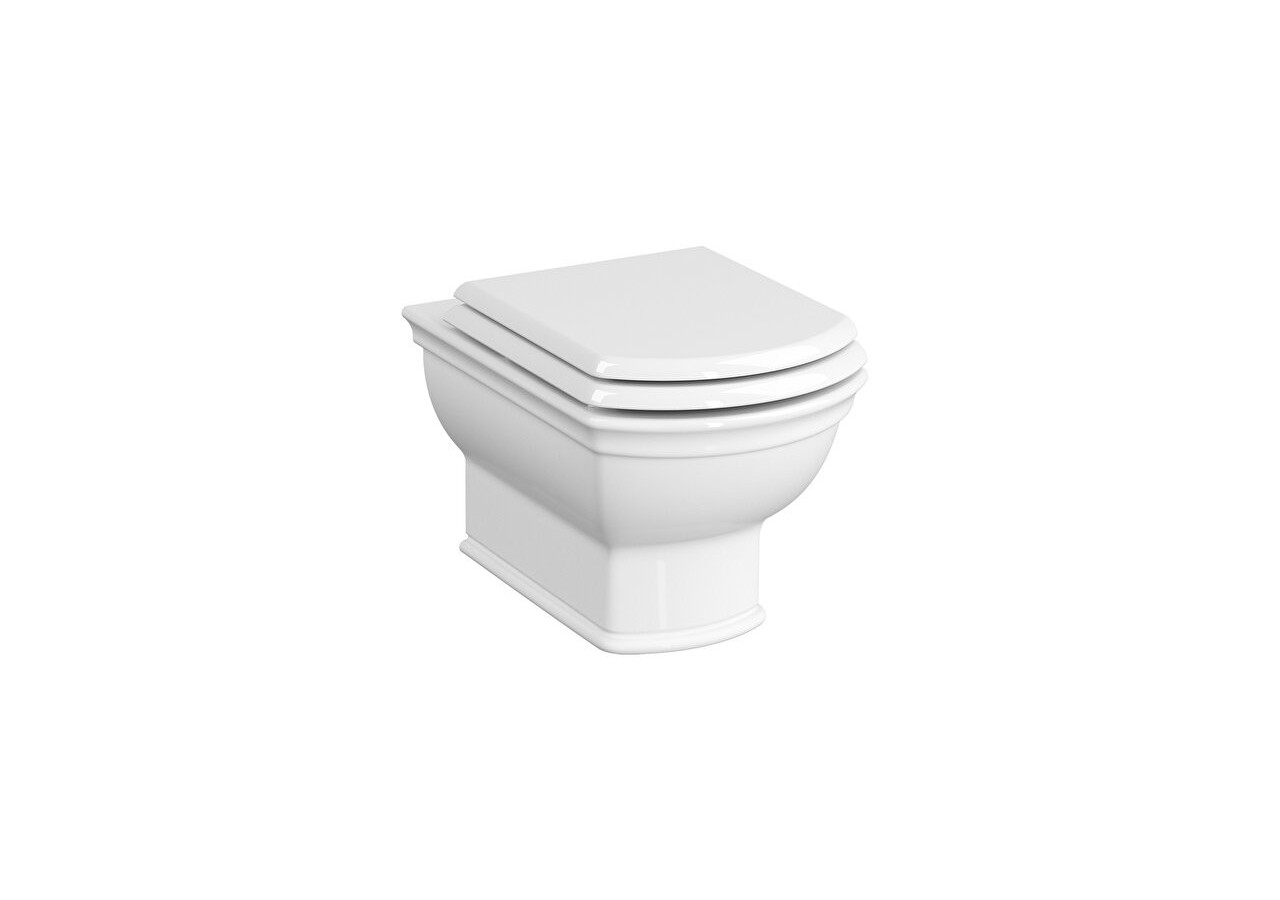 Valarte WC suspendu sans bride (VitrA Flush 2.0), 54 cm, blanc - 7805B003-0075 - Vitra
