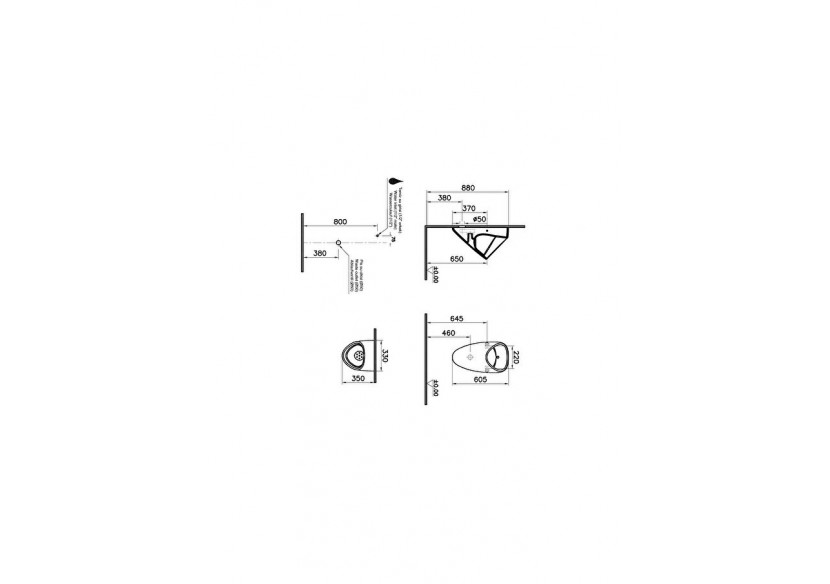 Plural urinoir, version avec alimentation batterie, 34,5 cm, blanc brillant - 7808B003-5330 - Vitra Plural urinoir, version avec alimentation batterie, 34,5 cm, blanc brillant - 7808B003-5330 - Vitra
