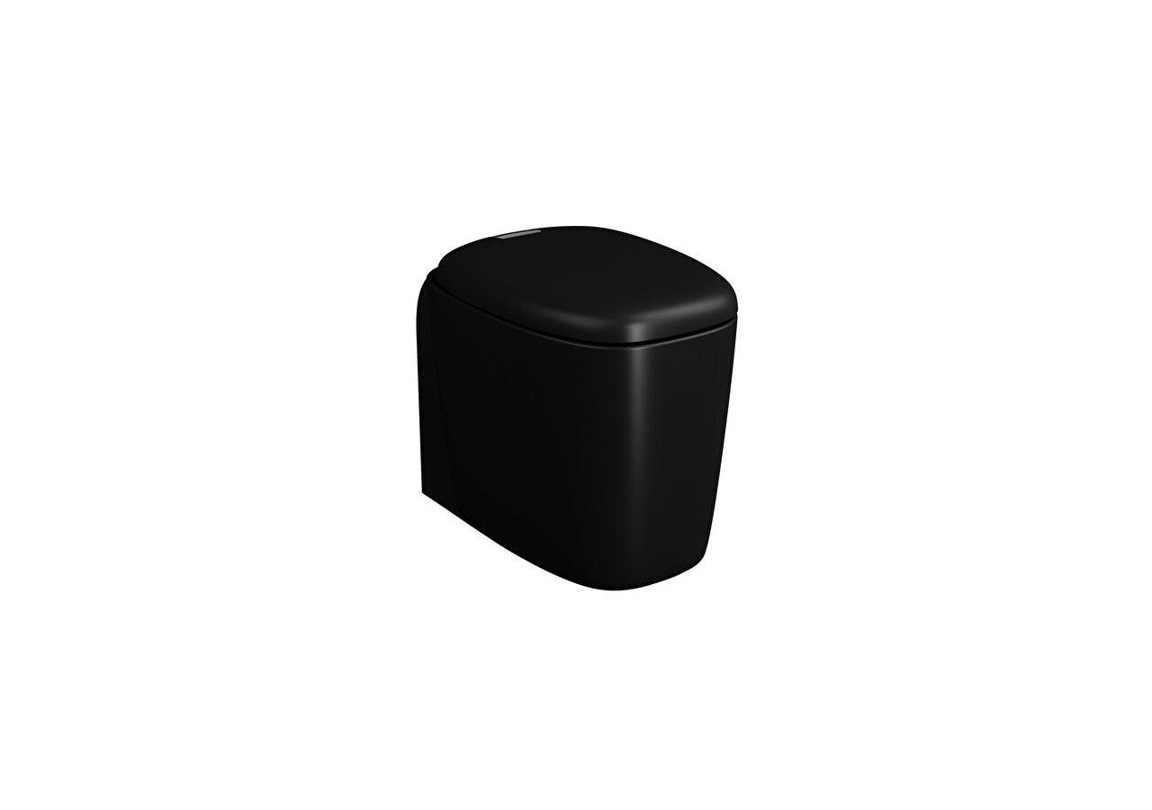 Plural WC BTW sans bride, 55 cm, VC, noir mat - 7815B483-0075 - Vitra