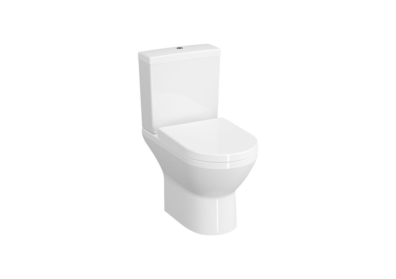 Integra Pack WC à poser OB, VitrA Flush 2.0, abattant Slim Duroplat, ferm. douce - 9833B003-7201 - Vitra