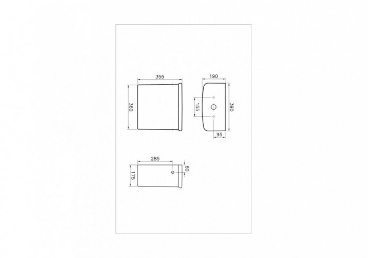 Valarte réservoir de chasse d'eau en céramique, raccordement latéral, blanc - 4161B003-5588 - Vitra 2