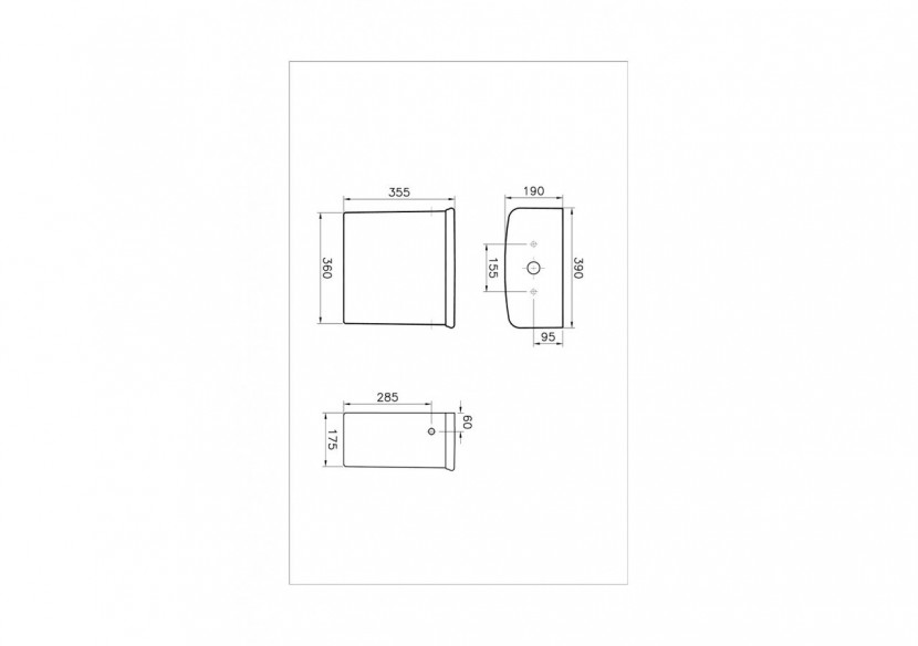 Valarte réservoir de chasse d'eau en céramique, raccordement latéral, blanc - 4161B003-5588 - Vitra