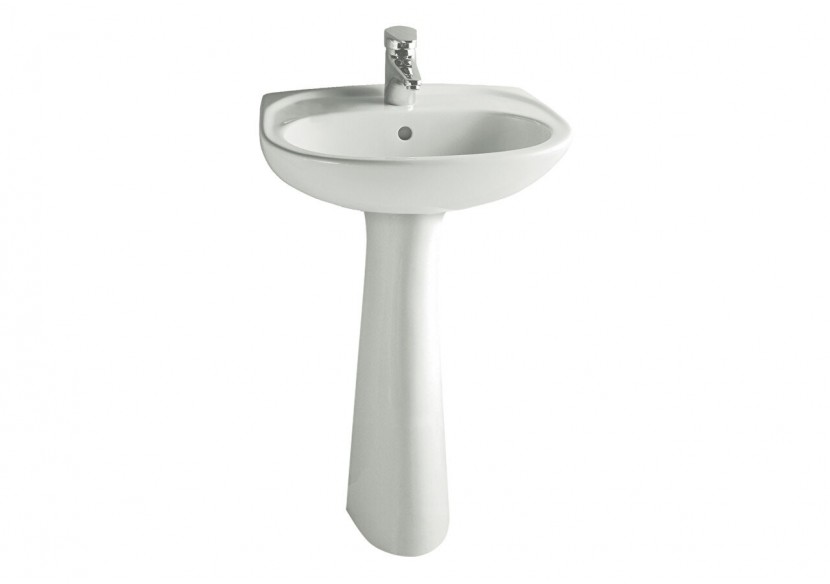 Normus lavabo 55 cm, 1 trou central pour robinet, avec trop-plein - 5087L003-1029 - Vitra