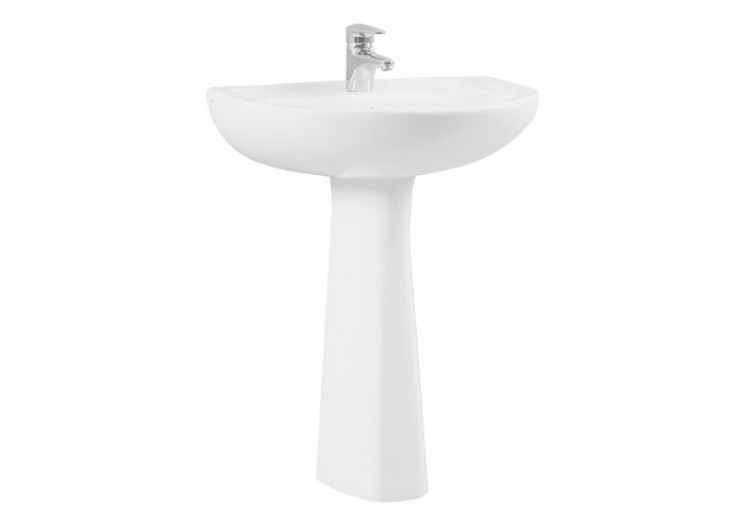 Normus lavabo 60 cm, 1 trou central pour robinet, avec trop-plein - 5088L003-1029 - Vitra