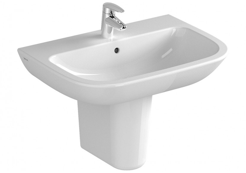 S20 lavabo 65 cm, 1 trou central pour robinet, avec trop-plein - 5504L003-0001 - Vitra